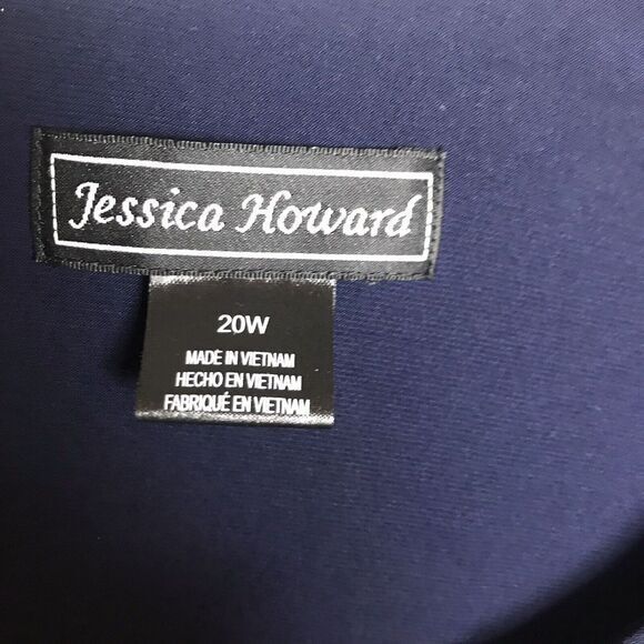 NWOT Jessica Howard Woman's Navy Dress &Jacket Lace‎ On Hem And Sleeves Size 20W - Picture 11 of 11